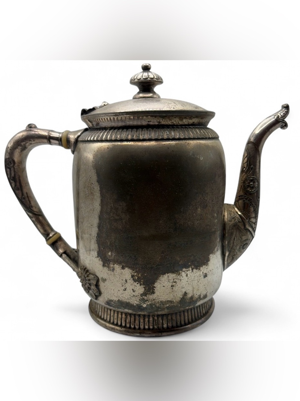 Reed & Barton Vintage 3131 Daisy Motif Silver Plated Teapot Coffee Pot Tableware